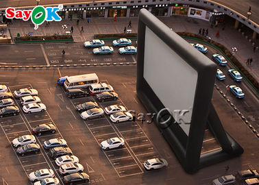 Nadmuchiwany ekran projekcyjny Parking Pvc Biały nadmuchiwany ekran kinowy