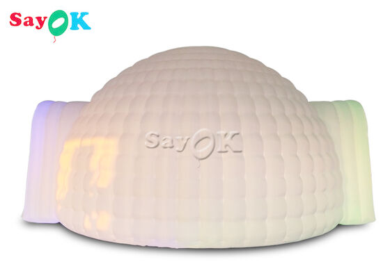 Nadmuchiwany namiot Igloo Oxford Cloth White LED Nadmuchiwany namiot kopułowy na imprezę imprezową