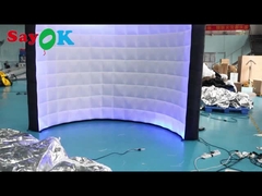 Gorąco sprzedawany przenośny, zakrzywiony, nadmuchany fotostand, ściana tła do wystawy