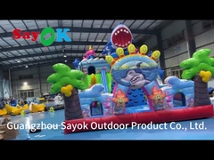 Komercyjny Blow Up Pucharowy Zamek Skakanie Kombo Pucharowy Dom Pucharowy Zamek Pucharowy Slid