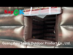 Wielkie światła, nadmuchany dom bożonarodzeniowy, nadmuchany dom Świętego Mikołaja na sprzedaż.