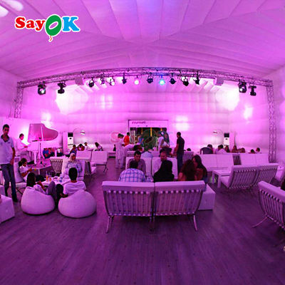 Przenośny kostka kolorowe namioty światło napełnialny namiot LED dla wydarzeń na świeżym powietrzu imprezy weselne