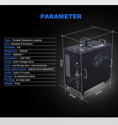 100% Blackout Projekcja puchliwa Digital Planetarium Dome Projector
