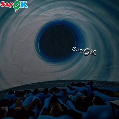 Czarny namiot z projekcją kopuły, nafalowany namiot kina, mobilny planetarium dla szkoły