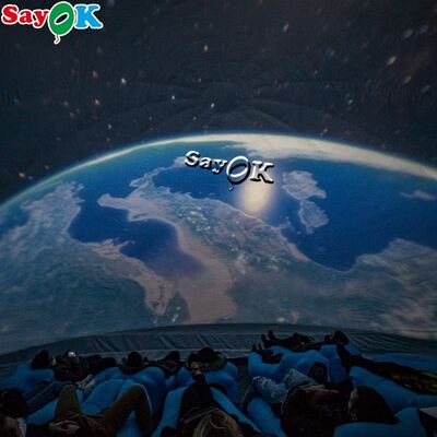 Czarny namiot z projekcją kopuły, nafalowany namiot kina, mobilny planetarium dla szkoły