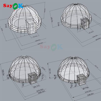 Namiot projekcyjny planetarium Sayok, nadmuchiwany, przenośny namiot planetarium