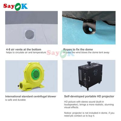 Namiot projekcyjny astronomiczny dmuchany Sayok School, dmuchany namiot projekcyjny planetarium, kopuła planetarium