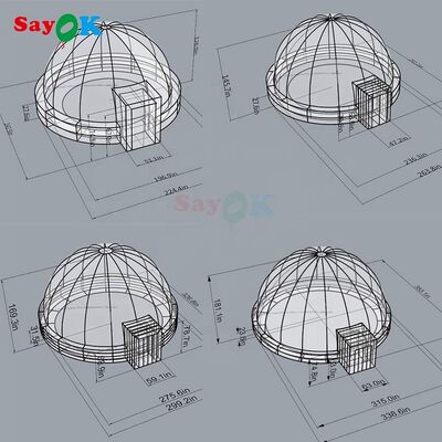 Namiot projekcyjny astronomiczny dmuchany Sayok School, dmuchany namiot projekcyjny planetarium, kopuła planetarium