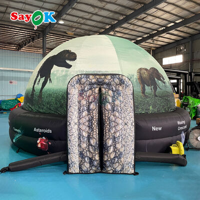 Przenośny puchany planetarium kopuła 5m średnica z 100% osłonięcia i płomienia opóźniające tkaniny dla edukacji szkolnej