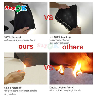 Sayok 6m Średnicy Nadmuchiwana Kopuła Planetarium ze 100% zaciemnieniem i trudnopalnością do projekcji mobilnej