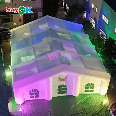 Odporny na warunki pogodowe gigantyczny zewnętrzny namiot powietrzny z oświetleniem LED dla 300 osób