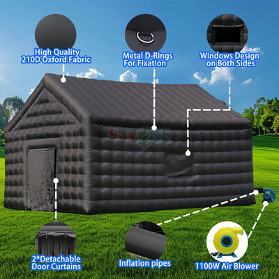 8mx6mx5mH Czarny naladalny namiot dyskotekowy przenośny namiot nocny namiot wodoodporny odporny na promieniowanie UV do imprez na świeżym powietrzu