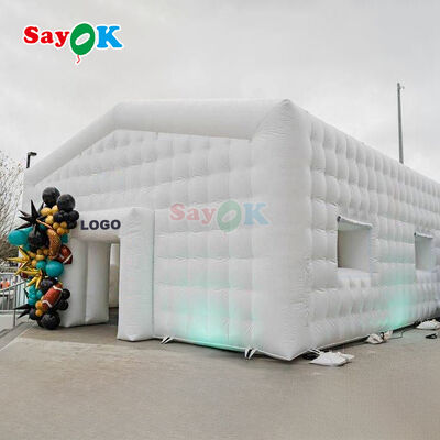 Wodoodporny namiot dmuchany z PVC z oświetleniem LED na imprezy plenerowe i przenośny namiot klubowy o niestandardowych rozmiarach