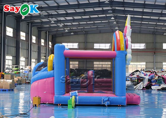 Sayok motyw kwiatowy nadmuchiwana skacząca trampolina ze zjeżdżalnią nadmuchiwany dom odbijający skaczące skoczki