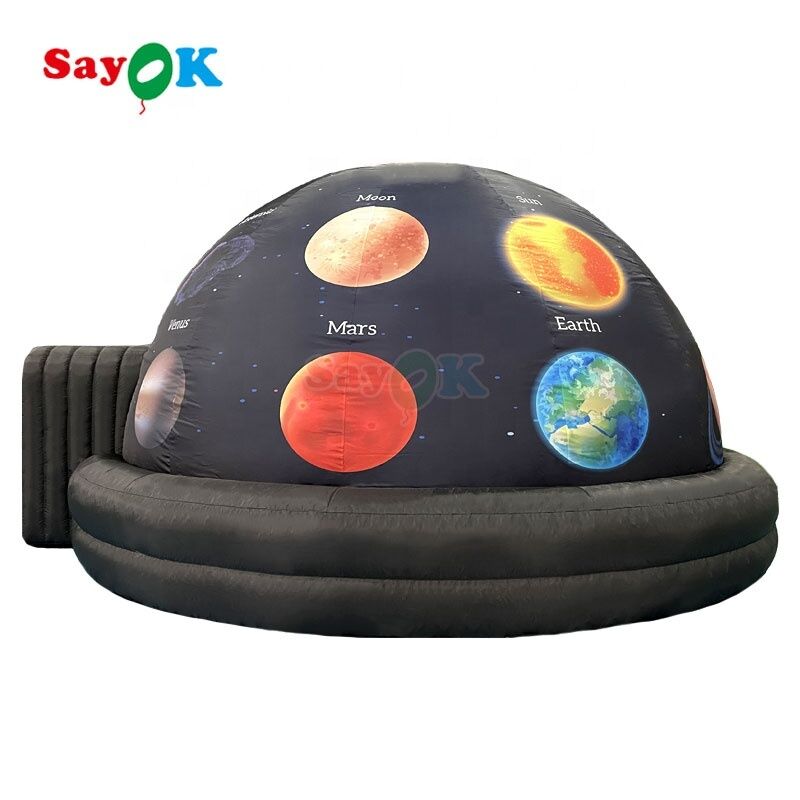 Sayok Free 3D Design 5m Blow up Planetarium namiot przenośny puchany projekcja kopuła dla szkół Dzieci